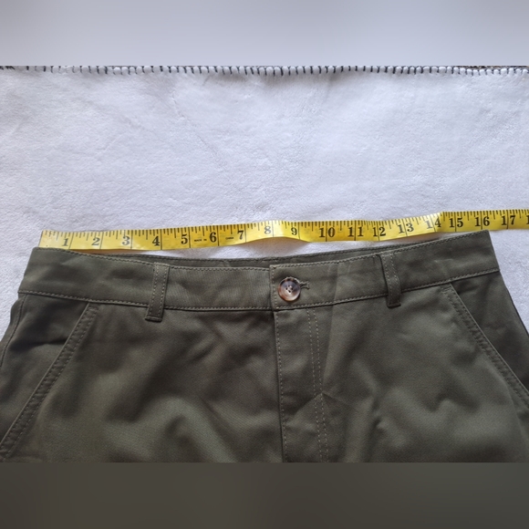 Ann Taylor LOFT Military Green Cargo Skirt Women's Size 10 Open Front - Picture 11 of 16